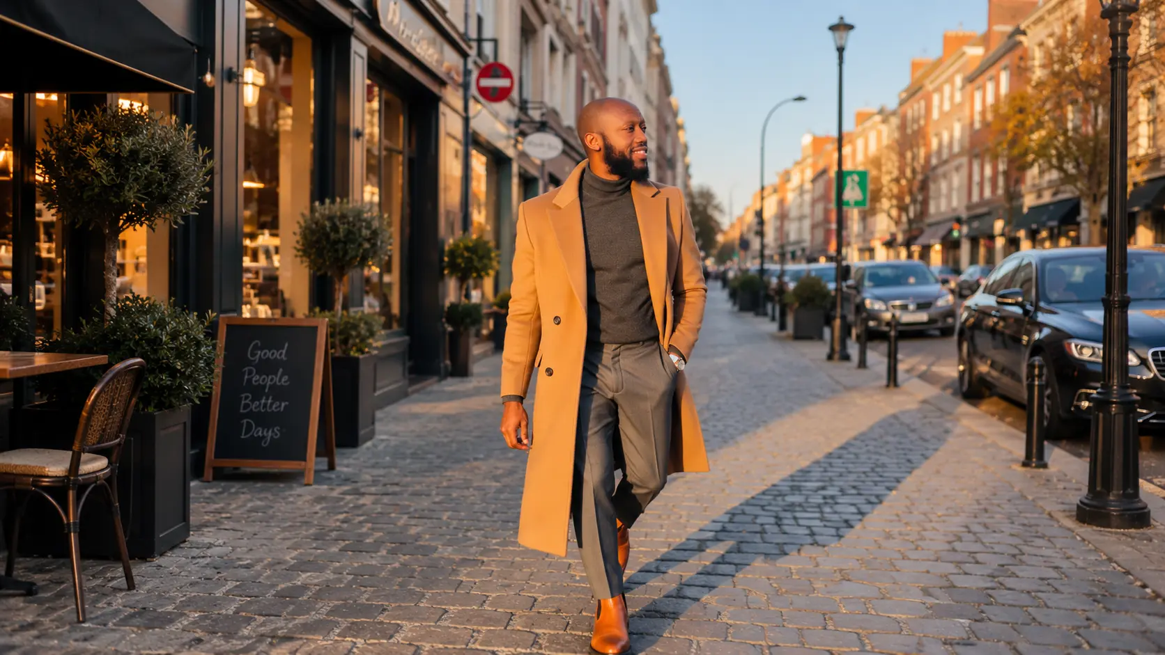 Dee Bright Jr. walking through a city
